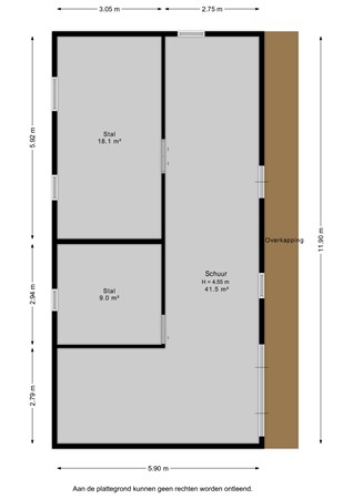 Floorplan - Zuster Dijkemaweg 27, 9947 PH Termunten